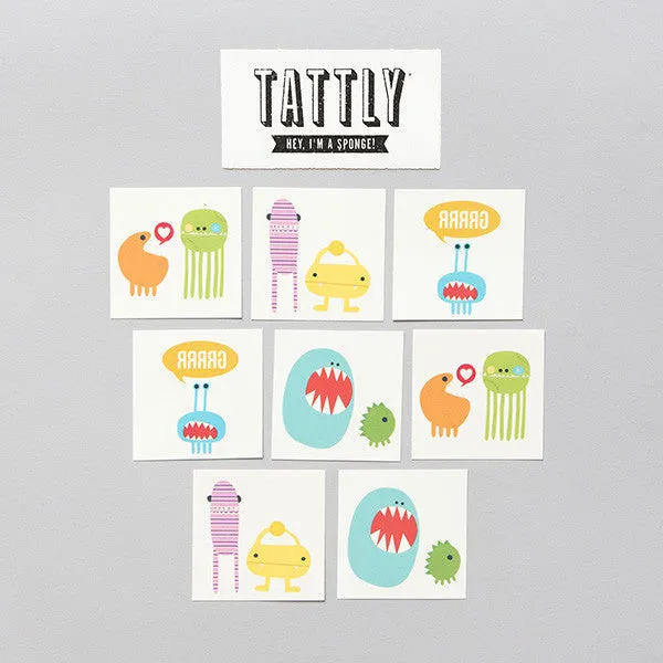 Tattly Set Monster Tattoos