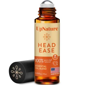 UpNature Head Ease Essential Oil Roll On Blend   Migraine Head Tension Relief with Instant Cooling Effect   Nurse Accessories for Work