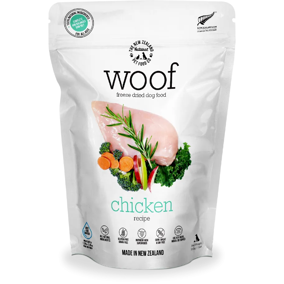 Woof Freeze-Dried Raw Chicken Dog Food 280g